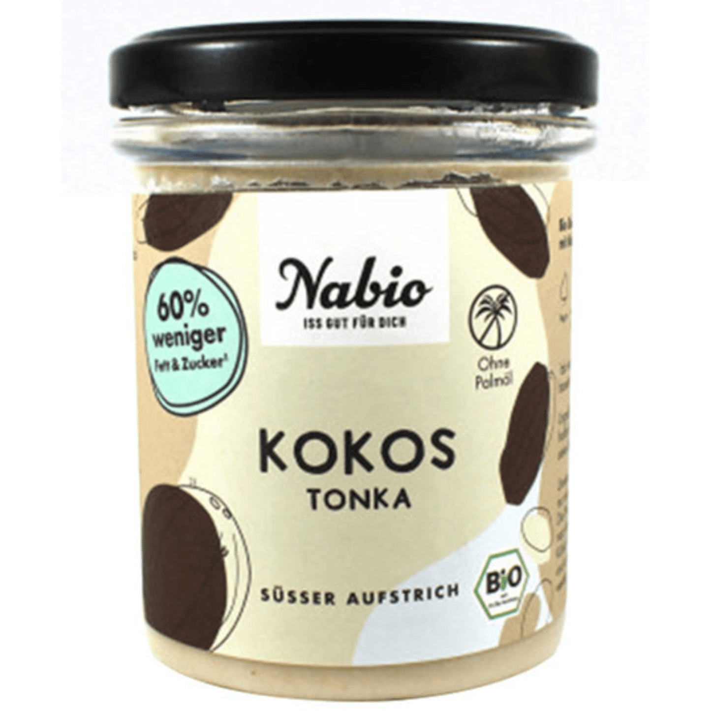 Bio-Kokos-Tonka-Aufstrich im Glas – cremig, vegan, mit weniger Zucker und natürlichem Aroma