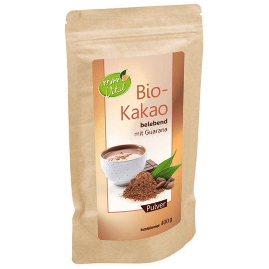 Bio-Kakaopulver mit Guarana und Kokosblütenzucker – vegane Kakaomischung ohne Zusatzstoffe, ideal für Energie und Fokus
