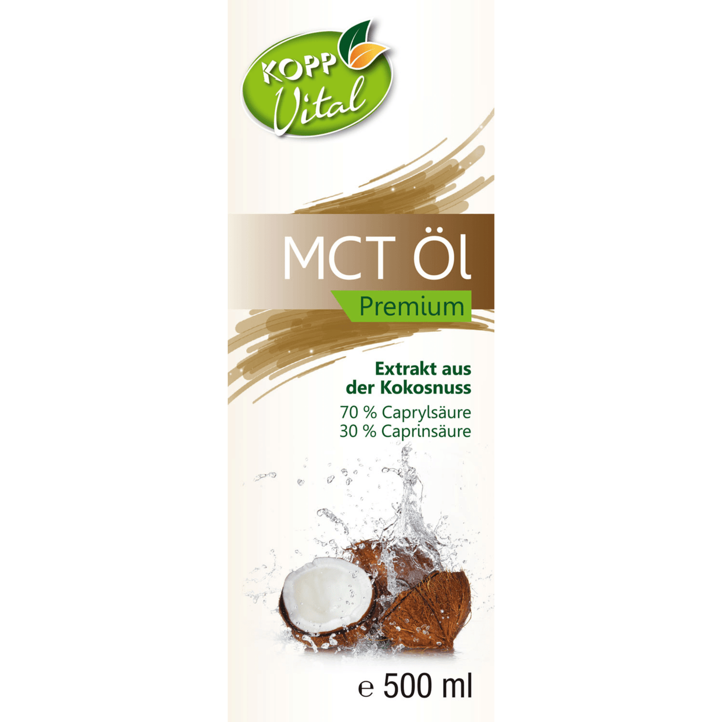 MCT - Öl - vegan 100 - prozentige Reinheit, 500 ml - Kokoswelt