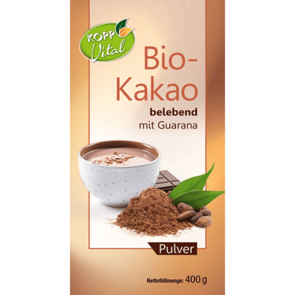 Bio-Kakaopulver mit Guarana und Kokosblütenzucker – vegane Kakaomischung ohne Zusatzstoffe, ideal für Energie und Fokus