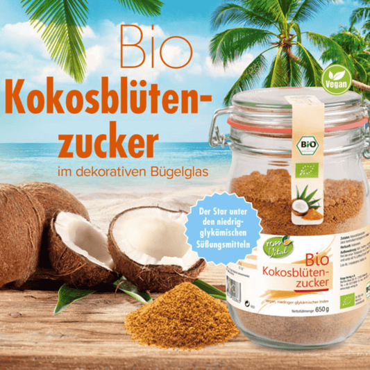 Bio Kokosblütenzucker - vegan, unraffiniert - Kokoswelt
