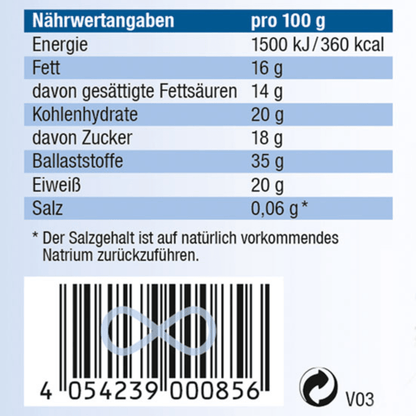 Feines Bio-Kokosmehl in umweltfreundlicher Verpackung – ideal zum glutenfreien Backen, Kochen und als Ballaststoffquelle