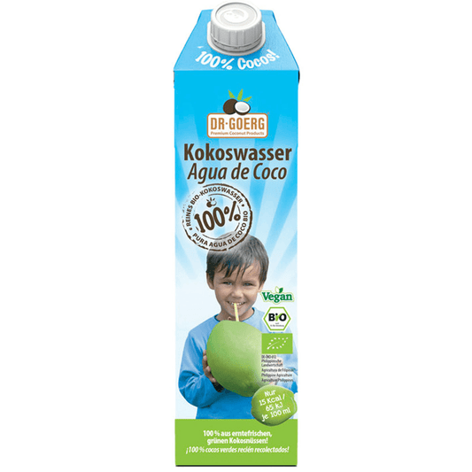Flasche mit Bio-Kokoswasser – ideale natürliche Erfrischung und Elektrolytquelle für Sport, Fitness und Gesundheit